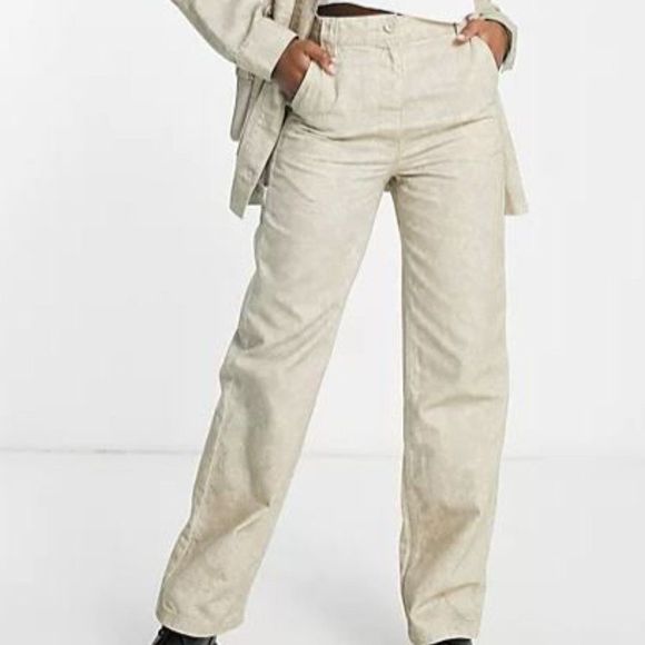 Topshop Floral Straight Leg Pants - Picture 1 of 4